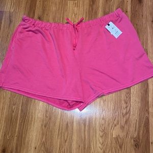 Terra & Sky Women’s Shocking Pink Knit Shorts Size 4X 28/30W NWT